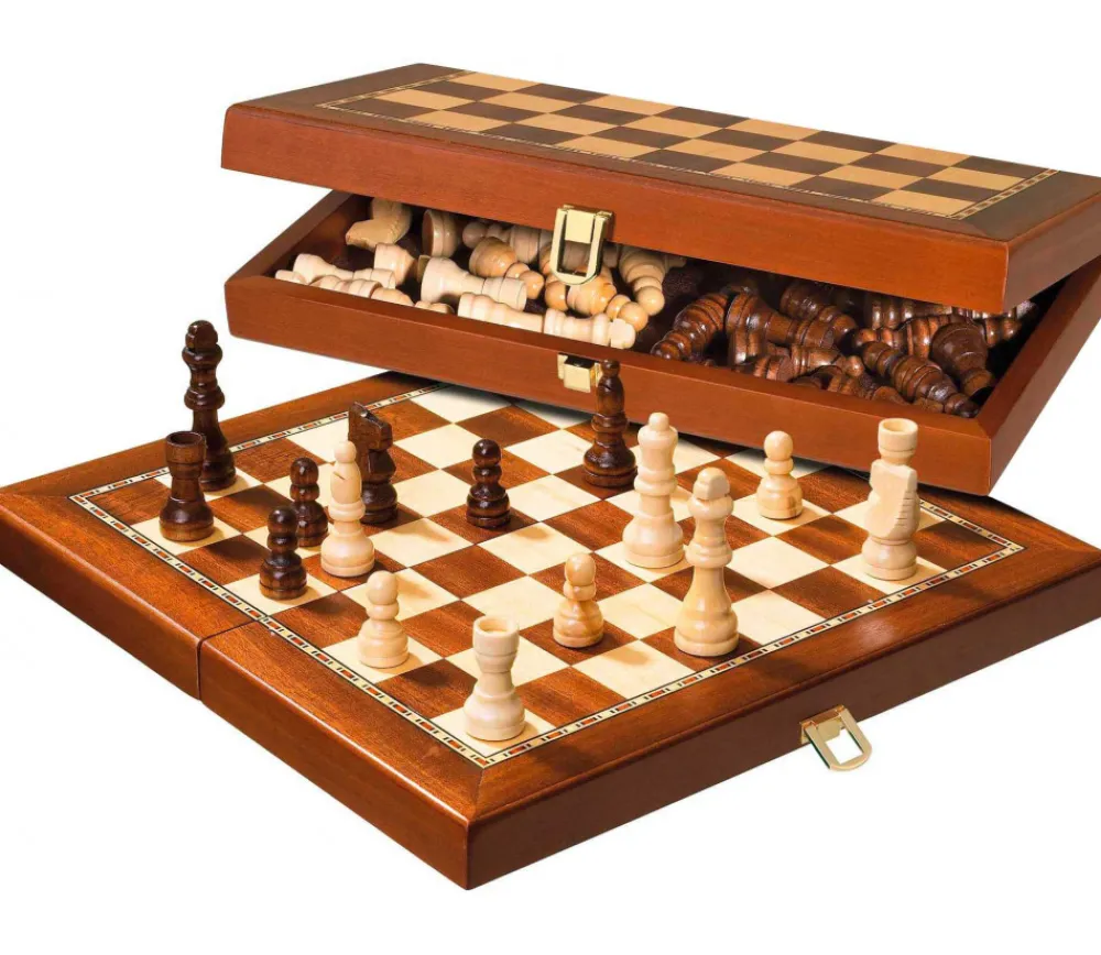 Tout Pour le Jeu Jeu d'échecs magnétiques 40 cm en bois complet plateau pliable+ 32 pièces
