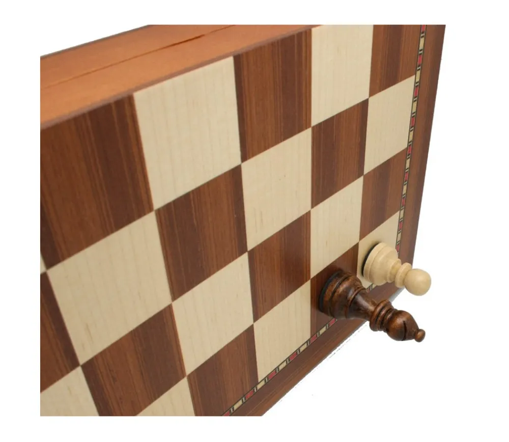 Tout Pour le Jeu Jeu d'échecs magnétiques 40 cm en bois complet plateau pliable+ 32 pièces
