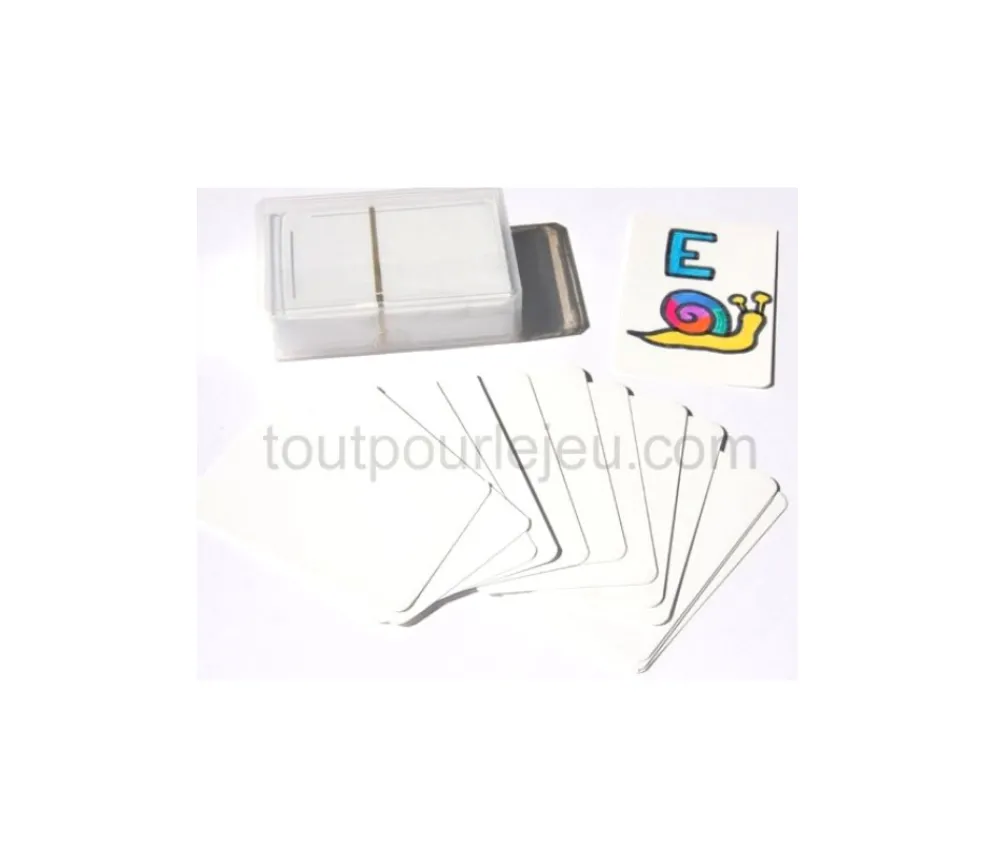 Tout Pour le Jeu Jeu de 54 cartes blanches à personnaliser dans boite taille standard 59 x 91 mm