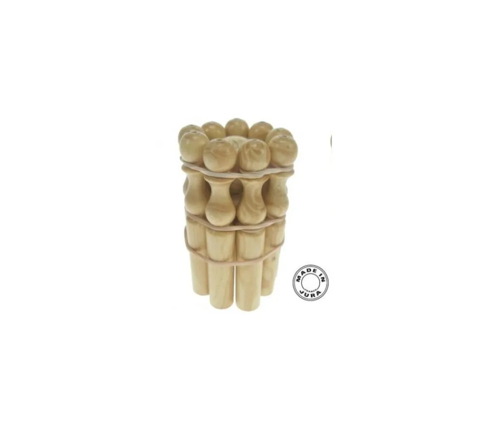 Tout Pour le Jeu Jeu de 9 Mini Quilles bois naturel de 6.5 cm + 2 boules