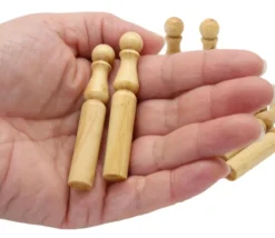 Tout Pour le Jeu Jeu de 9 Mini Quilles bois naturel de 6.5 cm + 2 boules