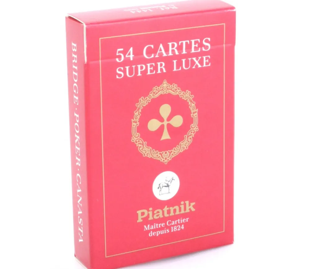 Tout Pour le Jeu Jeu de cartes 54 cartes Piatnik rouge super luxe