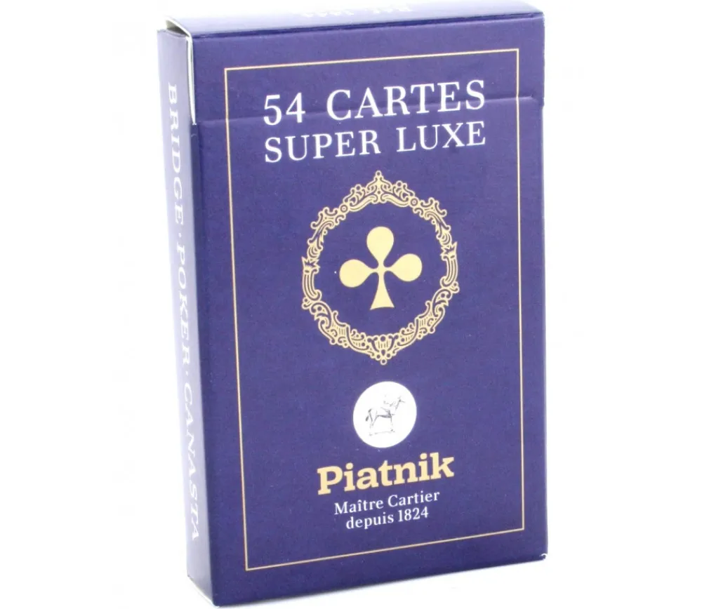 Tout Pour le Jeu Jeu de cartes 54 cartes Piatnik bleu super luxe