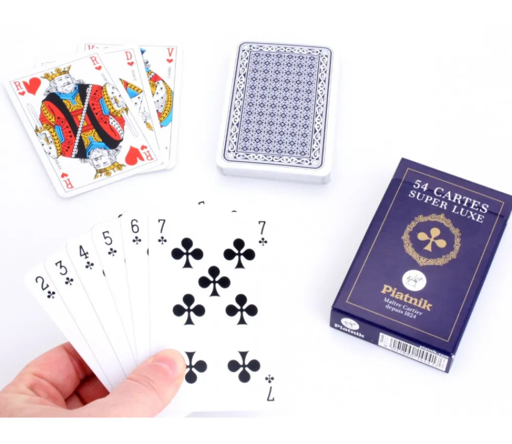 Tout Pour le Jeu Jeu de cartes 54 cartes Piatnik bleu super luxe