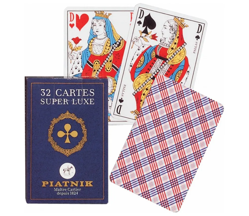 Tout Pour le Jeu Jeu de cartes Belote 32 cartes Piatnik dos écossais