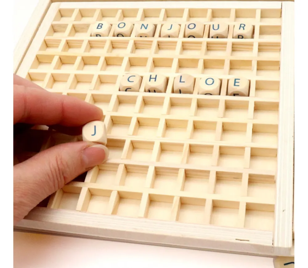 Tout Pour le Jeu Jeu de cubes lettres en bois 145 pièces - jeu de mots