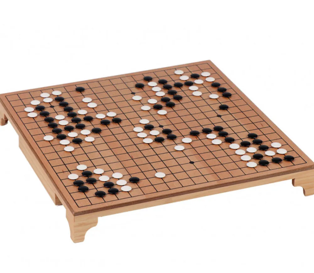 Tout Pour le Jeu Jeu de Go en bois avec tiroirs 31.5 cm