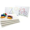 Tout Pour le Jeu Jeu de laçage : 4 plateaux associables + 16 lacets + 4 crayons