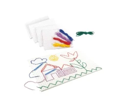 Tout Pour le Jeu Jeu de laçage : 4 plateaux associables + 16 lacets + 4 crayons