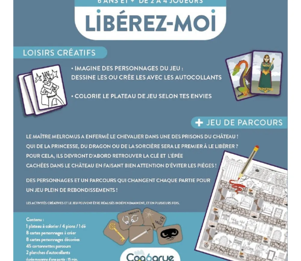 Enfant Tout Pour le Jeu Jeu de parcours à personnaliser Libérez-moi - jeu de plateau créatif
