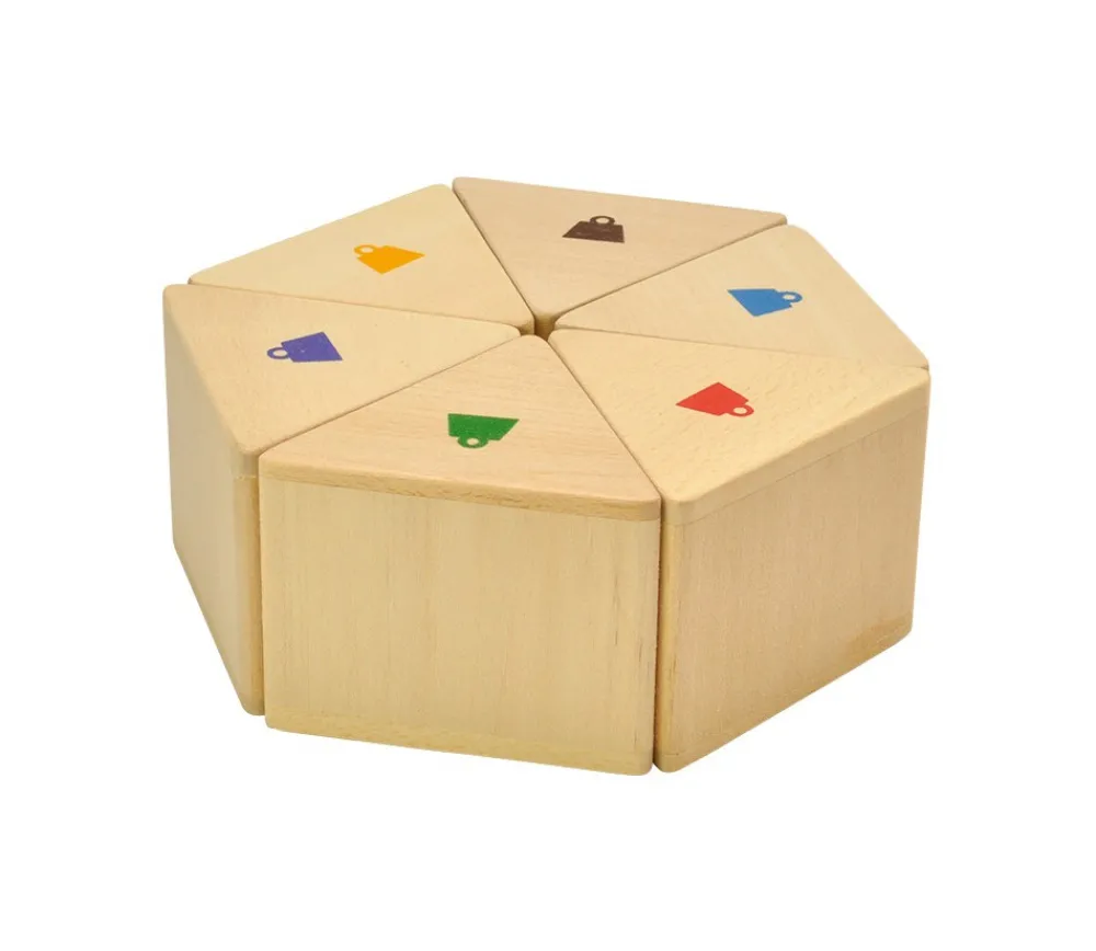 Tout Pour le Jeu Jeu de pesée - Prismes Mémo des poids en bois