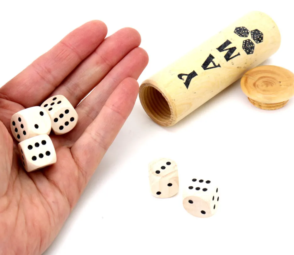 Tout Pour le Jeu Jeu de Yam dans un étui en buis