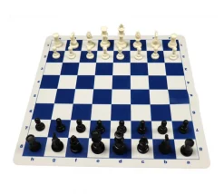 Tout Pour le Jeu Jeu Echec : 32 pions + échiquier taille 5 enroulable belle qualité