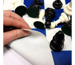 Tout Pour le Jeu Jeu Echec : 32 pions + échiquier taille 5 enroulable belle qualité