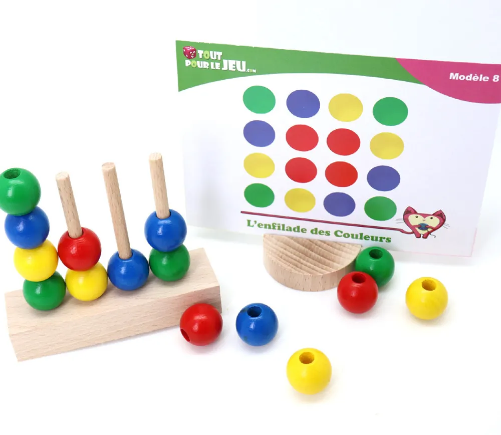 Tout Pour le Jeu Jeu enfilade des couleurs en bois