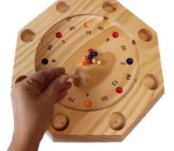 Tout Pour le Jeu Jeu giroulette bois avec toupie et billes - super roulette