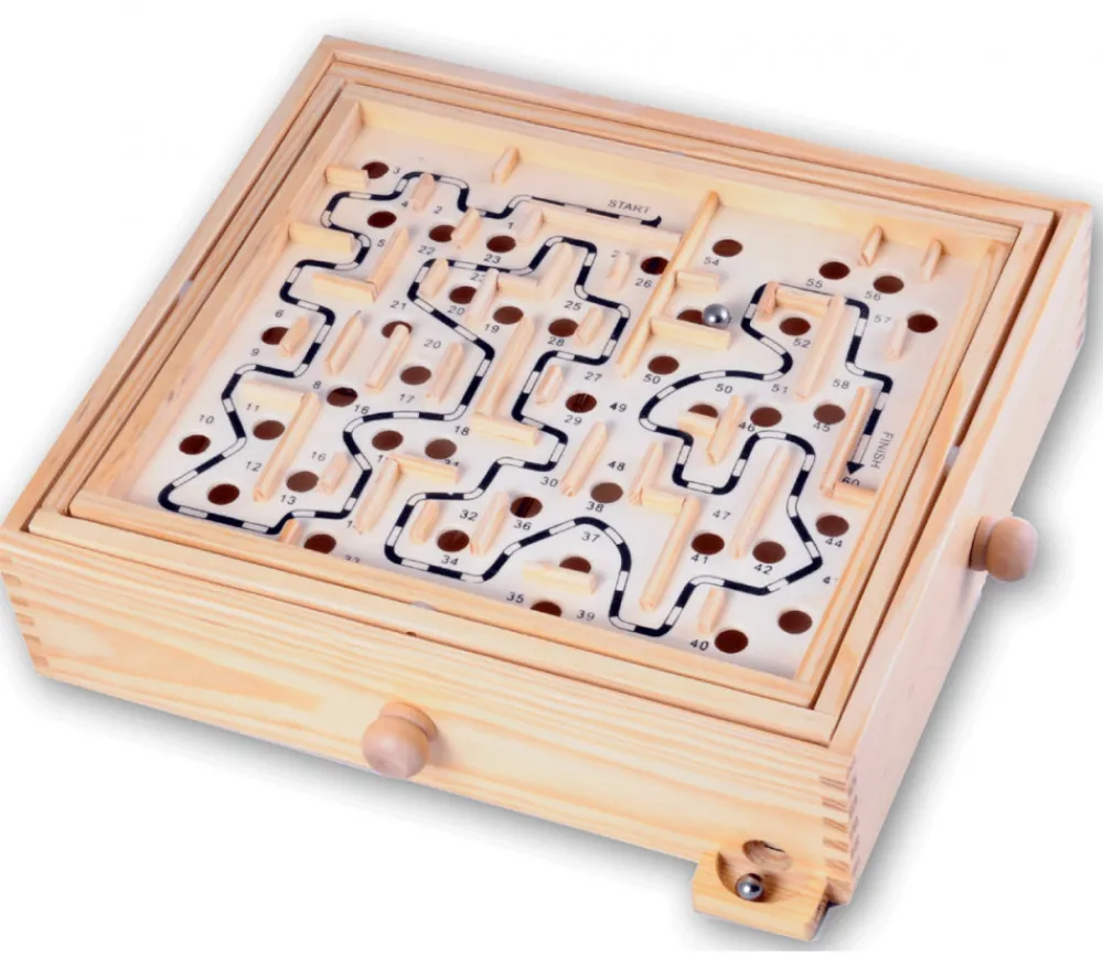 Tout Pour le Jeu Jeu Grand Labyrinthe en bois 34 x 30 x 8 cm