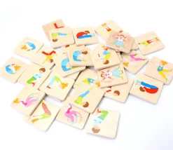 Tout Pour le Jeu Jeu mémo en bois - la gymnastique