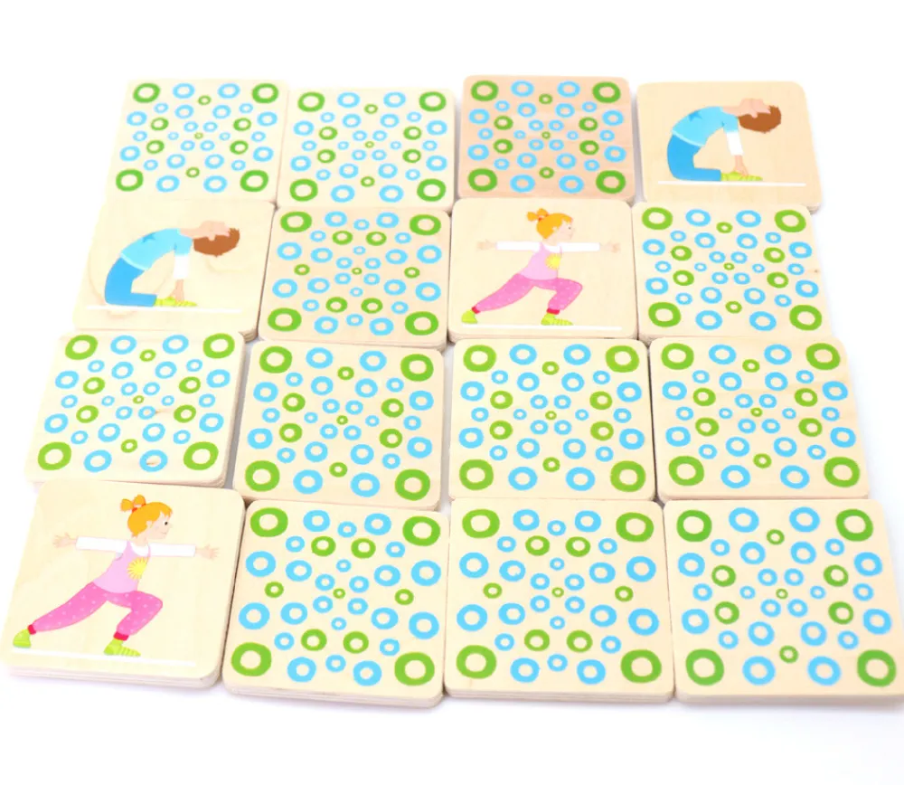 Tout Pour le Jeu Jeu mémo en bois - la gymnastique