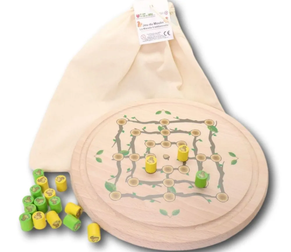 Tout Pour le Jeu Jeu Moulin de la forêt (Marelle traditionnelle) en bois