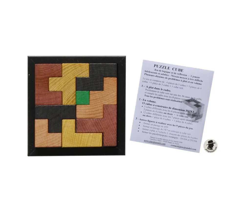 Tout Pour le Jeu Jeu puzzle cube en bois - jeu casse tête évolutif