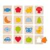 Tout Pour le Jeu Jeu silhouette en bois formes et objets mémo tactile 32 pièces