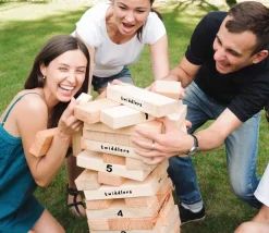 Tout Pour le Jeu Jeu Tour géante équilibre en bois 64 blocs