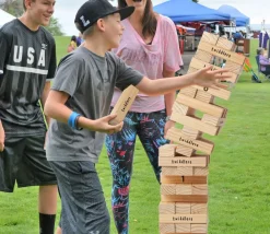 Tout Pour le Jeu Jeu Tour géante équilibre en bois 64 blocs - 74 cm
