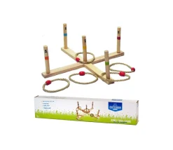 Enfant Tout Pour le Jeu Jeux adresse Cible de lancer bois avec anneaux naturel