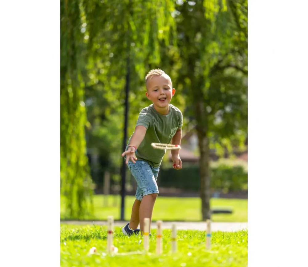 Enfant Tout Pour le Jeu Jeux adresse Cible de lancer bois avec anneaux naturel