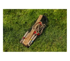 Enfant Tout Pour le Jeu Jeux adresse Cible de lancer bois avec anneaux naturel