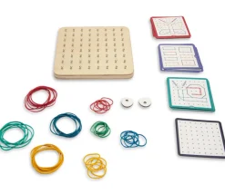 Tout Pour le Jeu Kit géoboard en bois avec fiches
