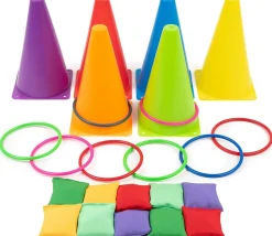 Enfant Tout Pour le Jeu KIT Jeux adresse 26 pièces : cônes, anneaux, mini sacs de lancer