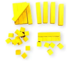 Tout Pour le Jeu Kit Math 25 cubes bois 10x10x10 mm et 10 baguettes 10x10x50 mm