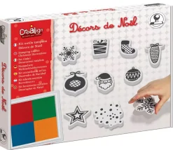 Tout Pour le Jeu Kit tampons décors de Noël avec 4 encreurs