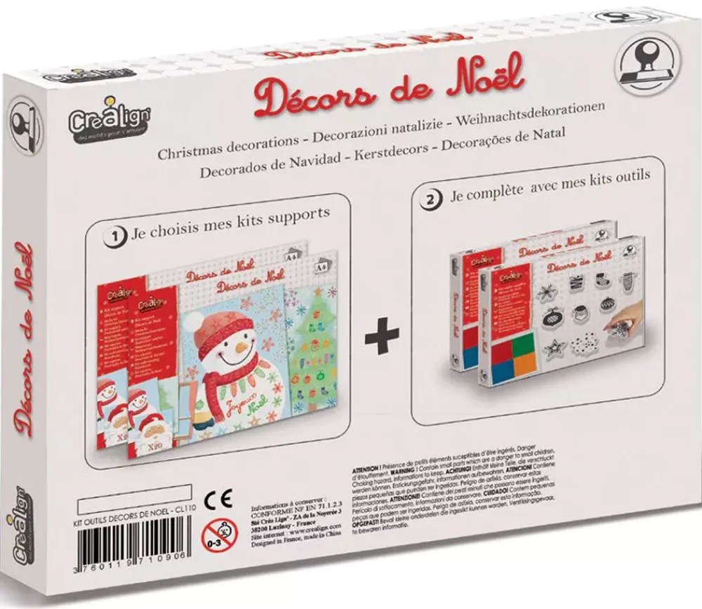 Tout Pour le Jeu Kit tampons décors de Noël avec 4 encreurs