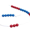 Tout Pour le Jeu Lacet de comptage avec 20 perles rouges et bleues