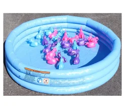 Enfant Tout Pour le Jeu Licorne à pêcher bleu turquoise 15 cm pour pêche aux canards