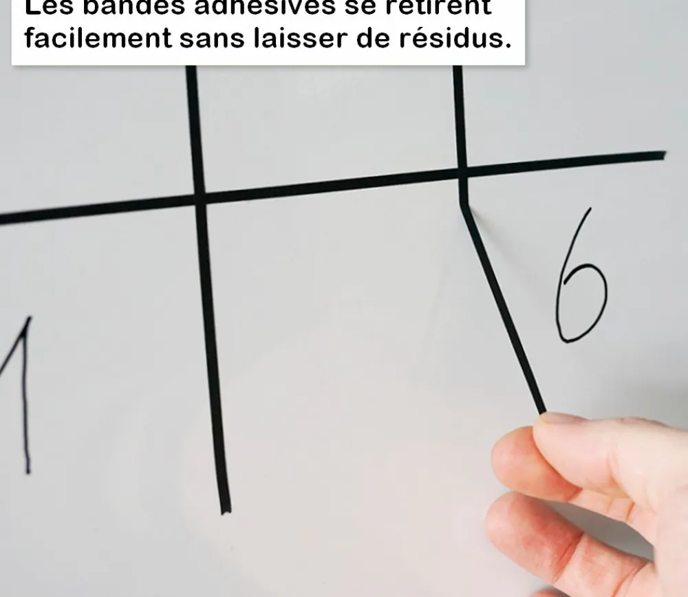 Tout Pour le Jeu Lignes noires autocollantes 3 mm de large sur 15 mètres