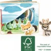 Tout Pour le Jeu Livre en bois images de la forêt avec renard et cerf pour histoire