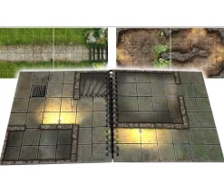 Tout Pour le Jeu Livre plateau de jeux Little Dungeon 15 x 15 cm - book of Battle mats
