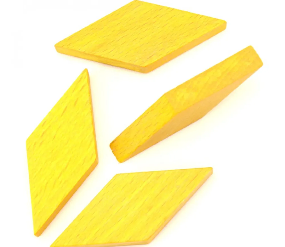 Tout Pour le Jeu Losange en bois 60 x 25 x 8 mm JAUNE pour jeu achat en ligne