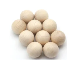 Tout Pour le Jeu Lot 10 balles en bois naturel de cochonnet pour la pétanque 30 mm