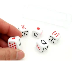 Tout Pour le Jeu Lot 5 dés poker américain 16 mm