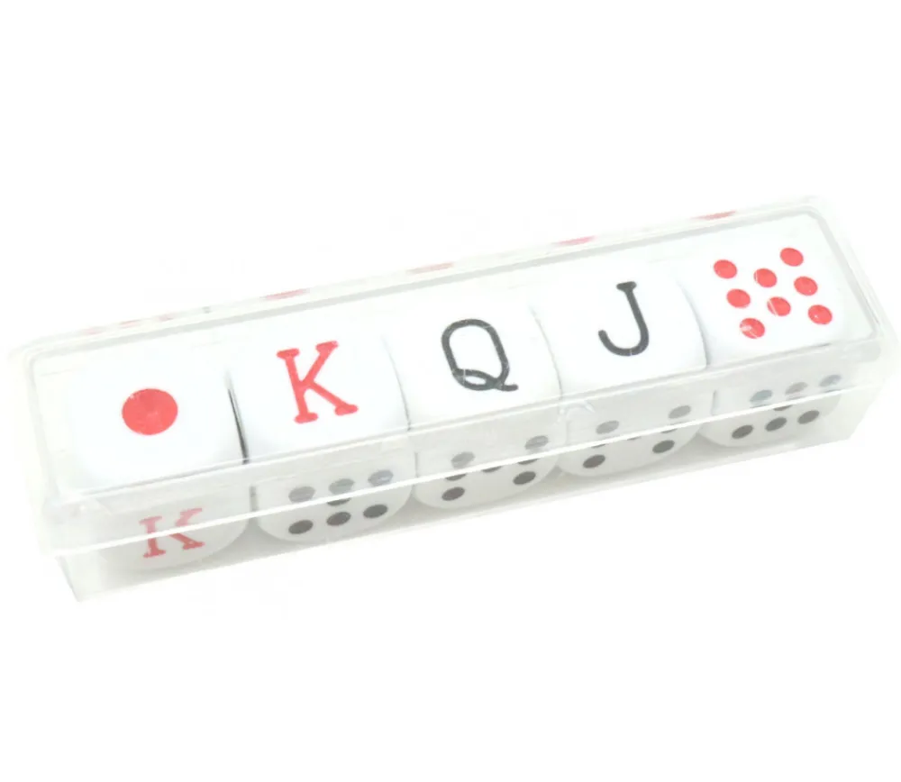 Tout Pour le Jeu Lot 5 dés poker américain 16 mm
