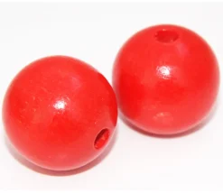 Tout Pour le Jeu Lot 20 Grosses perles boules colorées en bois diamètre 30 mm trou 6 mm