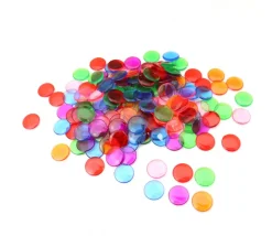 Tout Pour le Jeu Lot 5000 Jetons 15 mm transparents colorés pour loto ou bingo