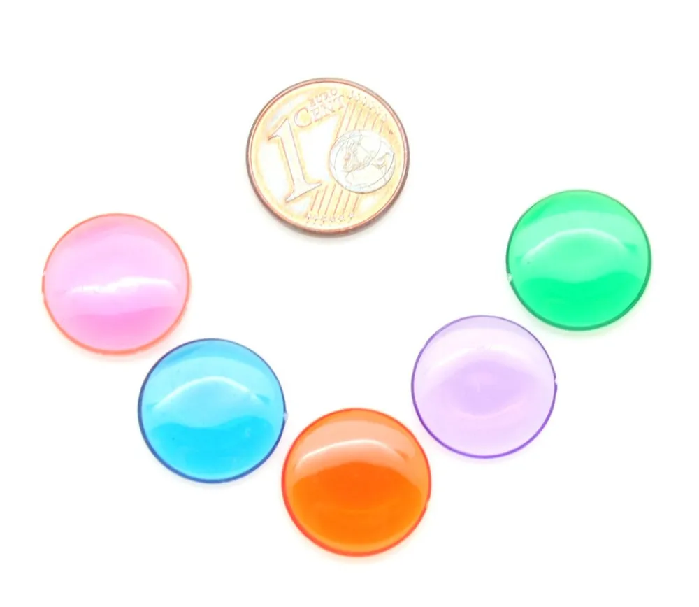 Tout Pour le Jeu Lot 5000 Jetons 15 mm transparents colorés pour loto ou bingo