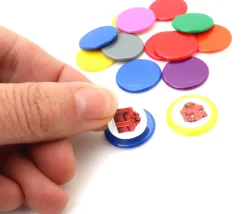 Tout Pour le Jeu Lot 100 jetons plastiques multicolores 2 cm pour jeu - diamètre 20 mm en 10 couleurs