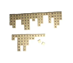 Tout Pour le Jeu Lot 100 lettres 19X19 mm sans les points pour former des mots